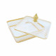 صينية تقديم ذهبي صغير - بغطاء اكريلك	